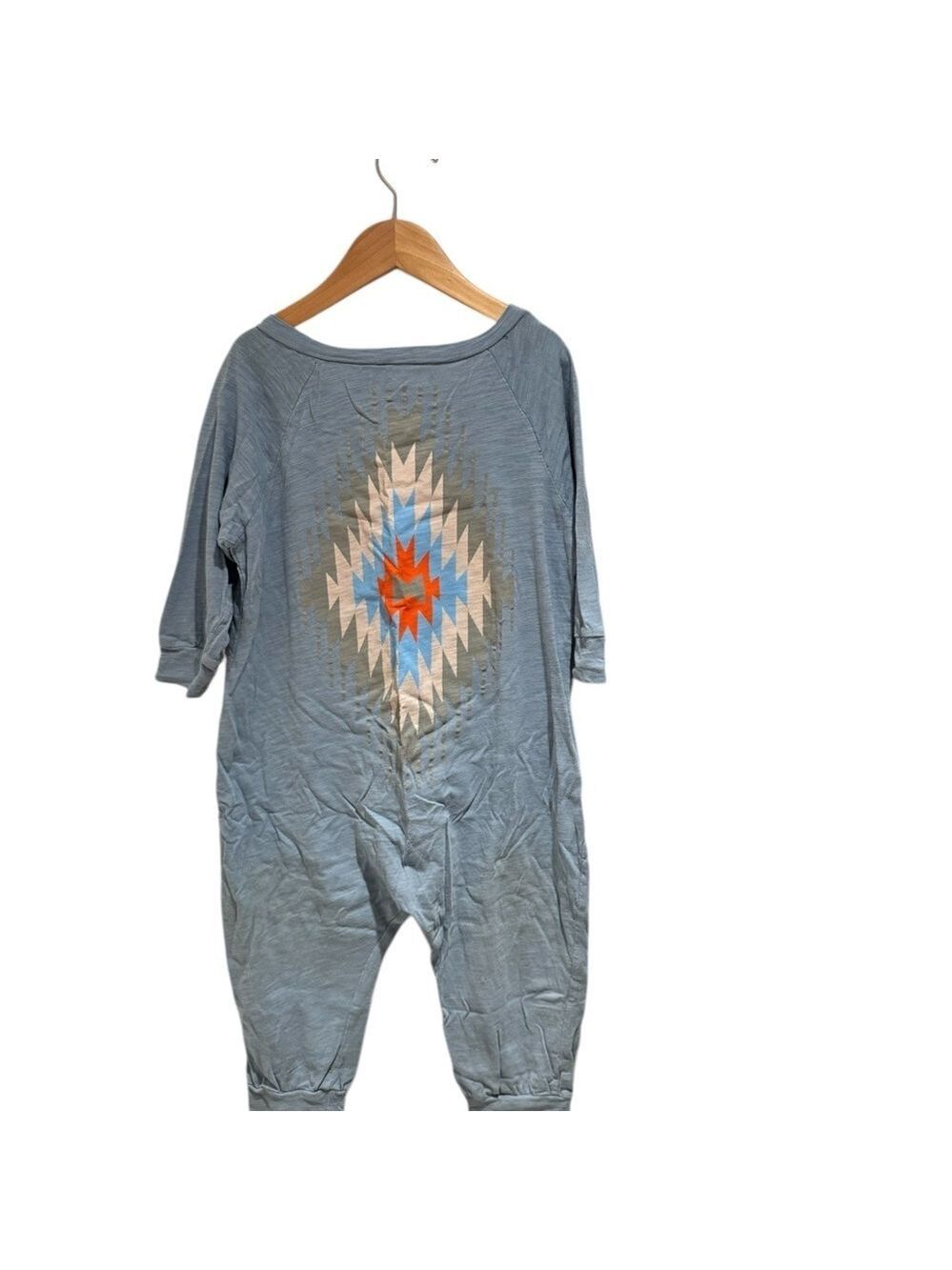 Blue and Orange Geometric Kids Bodysuit (print on back) - approx size 4